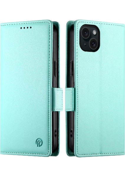 IPhone 15 Için Flip Case Artı Kart Yuvaları Günlük Kullanım Iş Cüzdan Flip (Yurt Dışından)