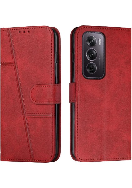 Oppo Oppo 12 Pro 5g Için Flip Case Yan Toka Pu Deri Kart Ekleme (Yurt Dışından)