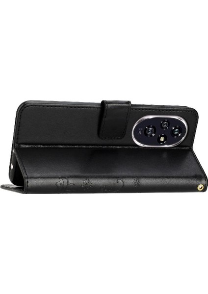 Honor Için Flip Case 200 Pro Bilek Kayışı Manyetik Kapatma Kart Tutucu Pu (Yurt Dışından)
