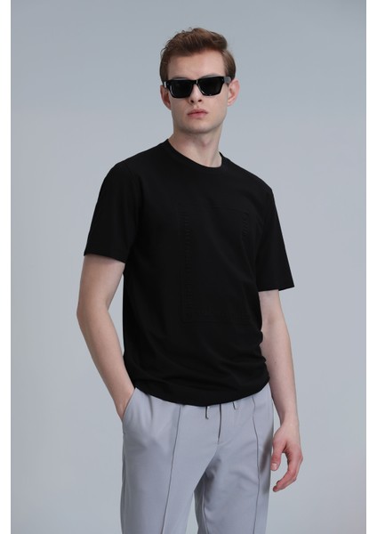 Mabel Modern Grafik T- Shirt Siyah