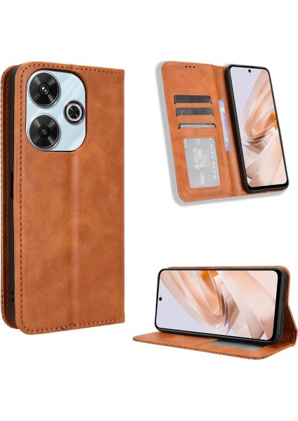 Xiaomi Poco M6 4g Pu Deri Manyetik Kapatma Cüzdan (Yurt Dışından)