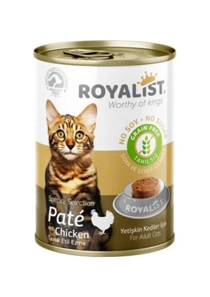 Royalıst Kedi Tavuklu Pate Konserve 12X400 gr