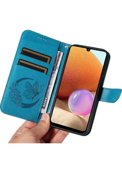 Samsung Galaxy A32 5g Için Flip Case Yüksek Kalite Deri ile Kabartmalı (Yurt Dışından) modelleri