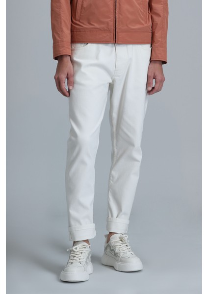 Ader Smart Erkek Chino Pantolon Straight Fit Beyaz