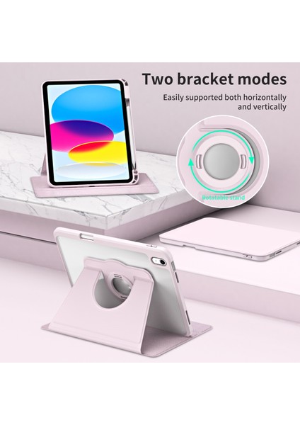 Apple iPad Air 11 Inç 6. Nesil (2024) Yatay ve Dikey Dönebilen Standlı Kalem Şarjına Uygun Darbe Dayanıklı Thermix Kılıf A2899 A2900 modelleri