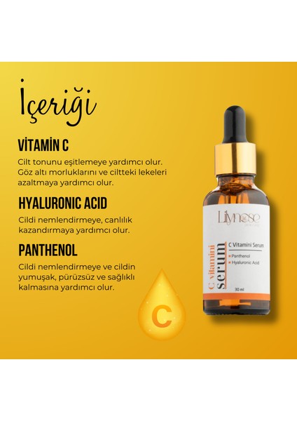 C Vitamini Aydınlatıcı ve Ton Eşitleyici Cilt Serumu 30 ml