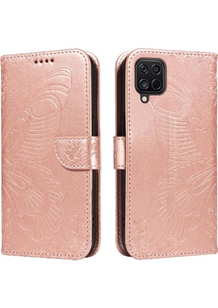 Samsung Galaxy A22 4g Için Flip Case Yüksek Kalite Deri Kabartmalı El (Yurt Dışından)