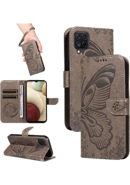 Samsung Galaxy A22 4g Için Flip Case Yüksek Kalite Deri Kabartmalı El (Yurt Dışından)