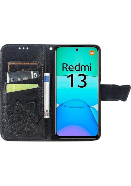 Xiaomi Redmi Için Flip Case 13 4g Kapak Çevirin Zarif Desen Darbeye (Yurt Dışından)