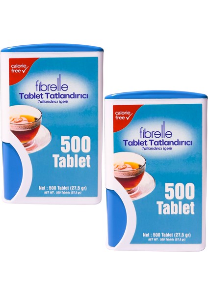 Sakarinli Tablet Tatlandırıcı 500'LÜ Kutu x 2