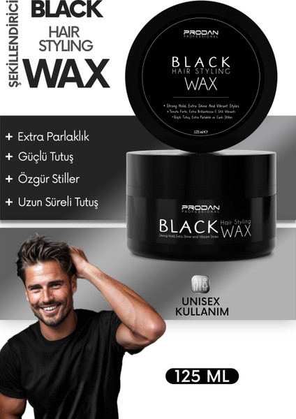 Saç Şekillendirici Black Wax Extra Parlaklık125ml