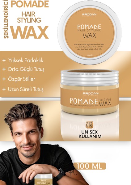 Saç Şekillendirici Wax Yüksek Parlaklık - 100ml