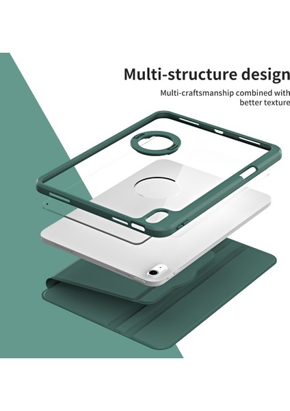 Apple iPad Air 11 Inç 6. Nesil (2024) Yatay ve Dikey Dönebilen Standlı Kalem Şarjına Uygun Darbe Dayanıklı Thermix Kılıf A2899 A2900 indirimleri
