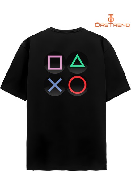 Playstation Baskılı Oversize Tişört modelleri