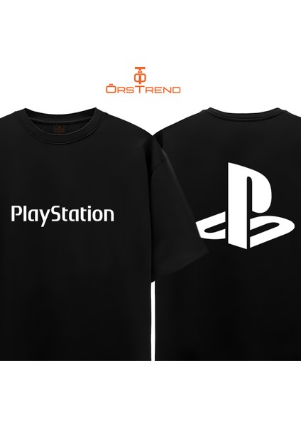 Playstation Baskılı Oversize Tişört