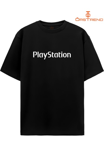 Playstation Baskılı Oversize Tişört