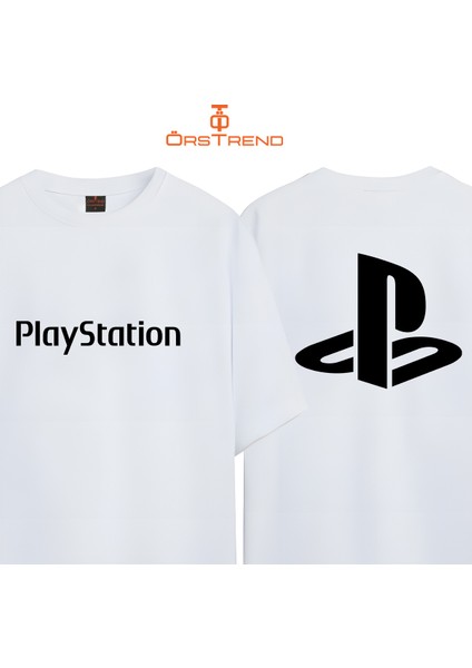 Playstation Baskılı Oversize Tişört