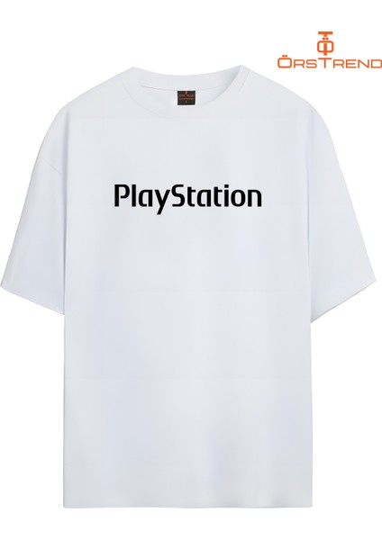 Playstation Baskılı Oversize Tişört