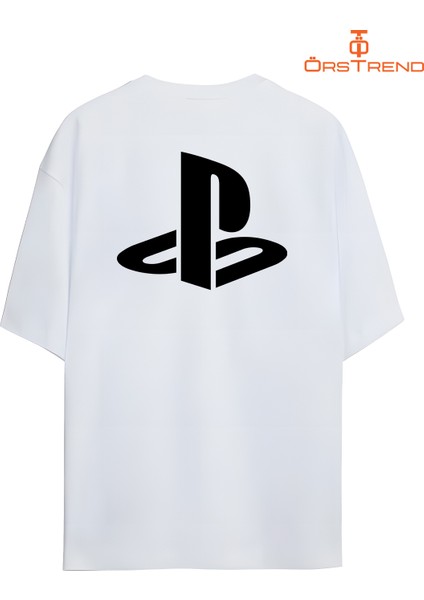 Playstation Baskılı Oversize Tişört