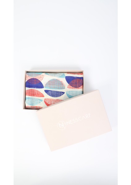 Desenli Lacivert Eşarp 95X95 modelleri