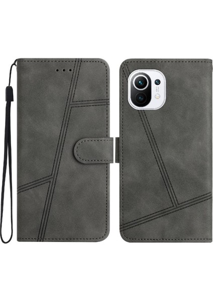 Xiaomi 11 Lite Için Flip Case Bilek Kayışı Cüzdan Pu Deri Kart Yuvaları Flip (Yurt Dışından) indirimleri