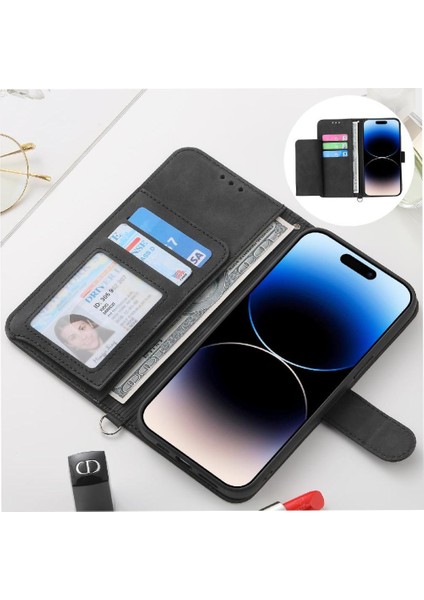 IPhone 16 Için Flip Case Pro Max Çoklu Kredi Kartı Yuvaları Kabartmalı (Yurt Dışından) fırsatları