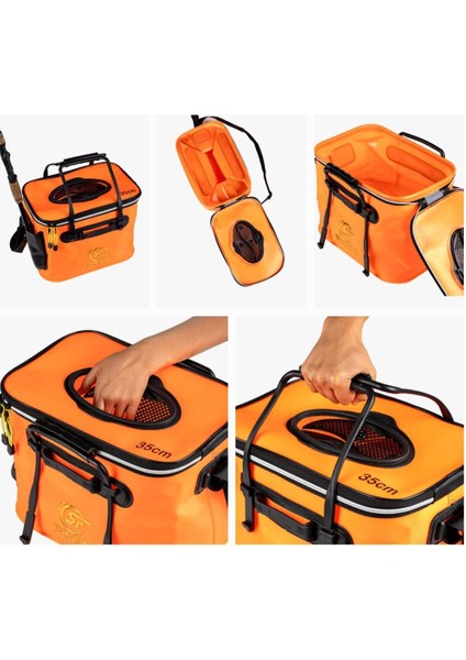 Katlanabilir Çok Fonksiyonlu Balıkçı Kovası 35CM