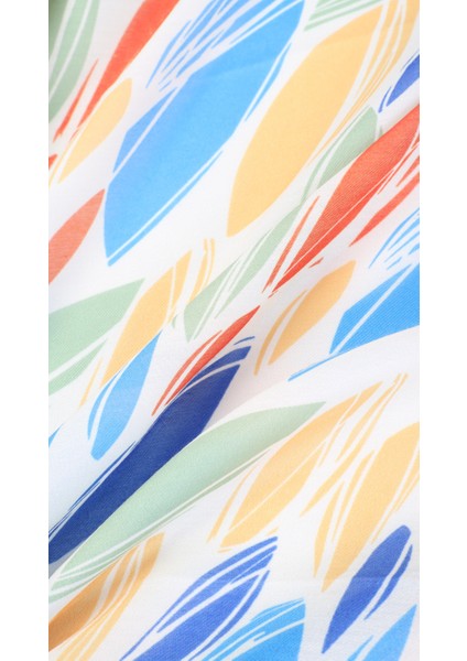 Yaprak Desenli Mavi Soft Eşarp 95X95 fiyatları