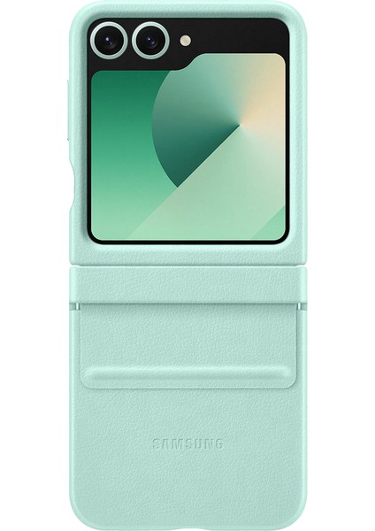 Galaxy Flip6 Vegan Deri Kılıf - Mint