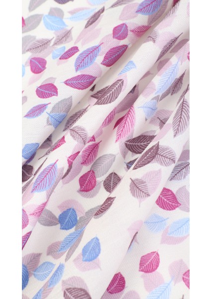 Yaprak Desenli Pembe Soft Eşarp 95X95 fiyatları