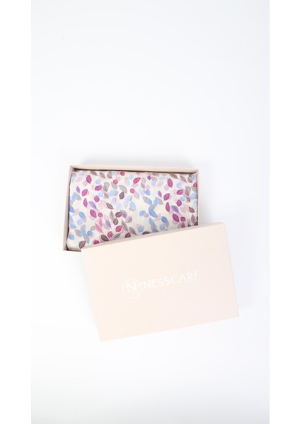 Yaprak Desenli Pembe Soft Eşarp 95X95 modelleri