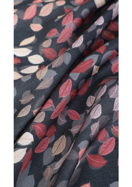 Yaprak Desenli Siyah Soft Eşarp 95X95 fiyatları