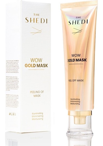 The Shedi Gold Mask, Aydınlatıcı, Parıltılı, Nemlendirici ve Siyah Nokta Temizleyici Maske