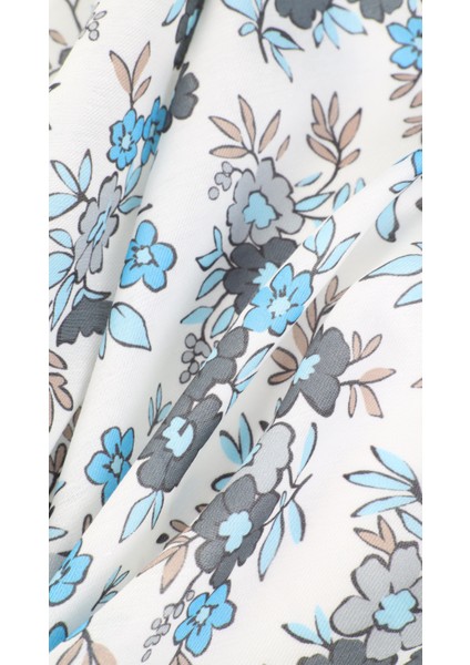 Çiçek Desenli Gri Soft Eşarp 95X95 fiyatları