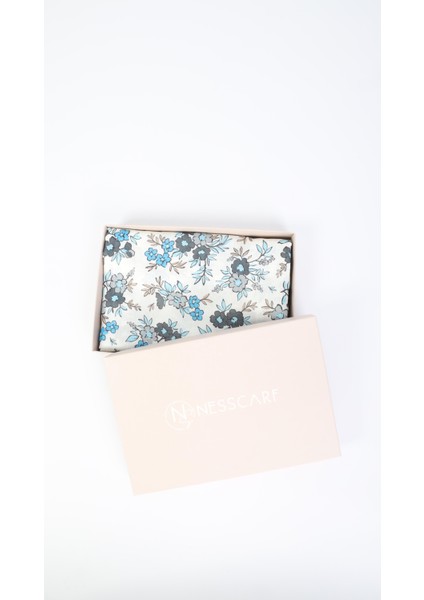 Çiçek Desenli Gri Soft Eşarp 95X95 modelleri