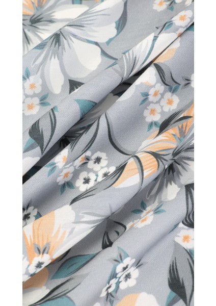 Çiçek Desenli Gri Eşarp 95X95 fiyatları