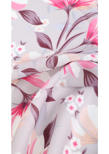 Çiçek Desenli Pembe Eşarp 95X95 fiyatları