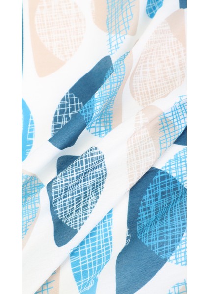 Desenli Mavi Eşarp 95X95 fiyatları