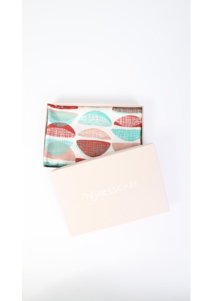 Desenli Kahverengi Eşarp 95X95 modelleri