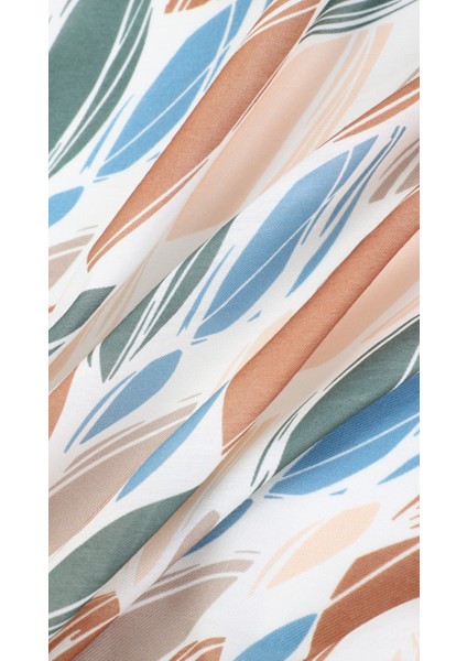 Yaprak Desenli Yeşil Soft Eşarp 95X95 fiyatları