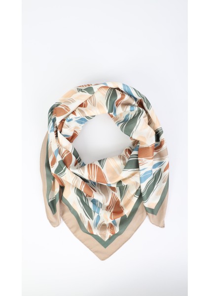 Yaprak Desenli Yeşil Soft Eşarp 95X95 modelleri