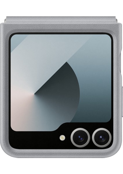 Galaxy Flip6 Vegan Deri Kılıf - Gri fırsatları