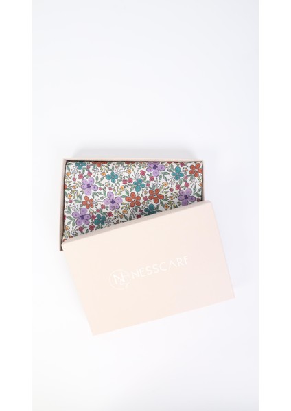 Çiçek Desenli Mor Soft Eşarp 95X95 modelleri