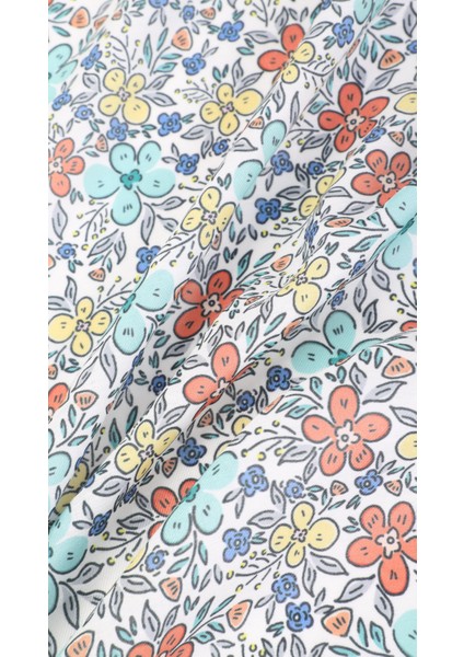 Çiçek Desenli Yeşil Soft Eşarp 95X95 fiyatları