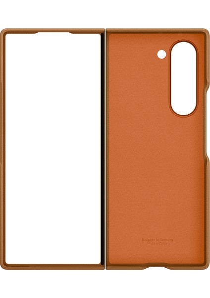 Galaxy Fold6 Vegan Deri Kılıf - Taba fırsatları