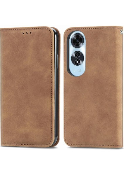 Oppo A60 4g Için Flip Case Basit Iş Deri Kılıf Kapak Çevirin Cüzdan (Yurt Dışından)