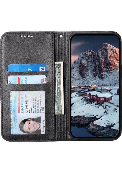 IPhone 6 Için Flip Case Artı Eşkenar Dörtgen Şekli Günlük Kullanım Standı El Kayışı Cüzdan (Yurt Dışından)