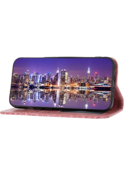 IPhone 6 Için Flip Case Artı Eşkenar Dörtgen Şekli Günlük Kullanım Standı El Kayışı Cüzdan (Yurt Dışından)
