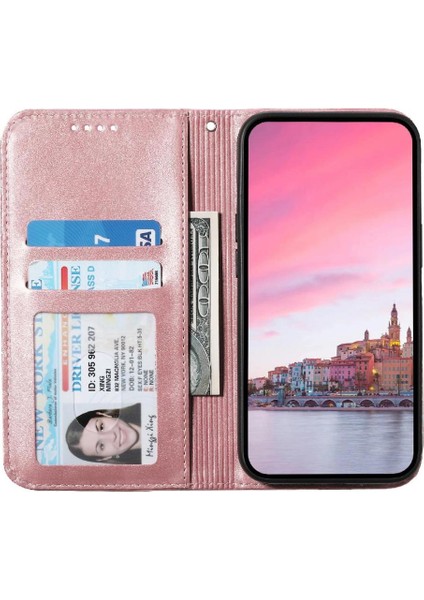 IPhone 6 Için Flip Case Artı Eşkenar Dörtgen Şekli Günlük Kullanım Standı El Kayışı Cüzdan (Yurt Dışından)