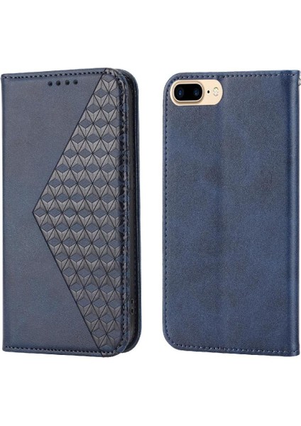 IPhone 6 Için Flip Case Artı Eşkenar Dörtgen Şekli Günlük Kullanım Standı El Kayışı Cüzdan (Yurt Dışından)